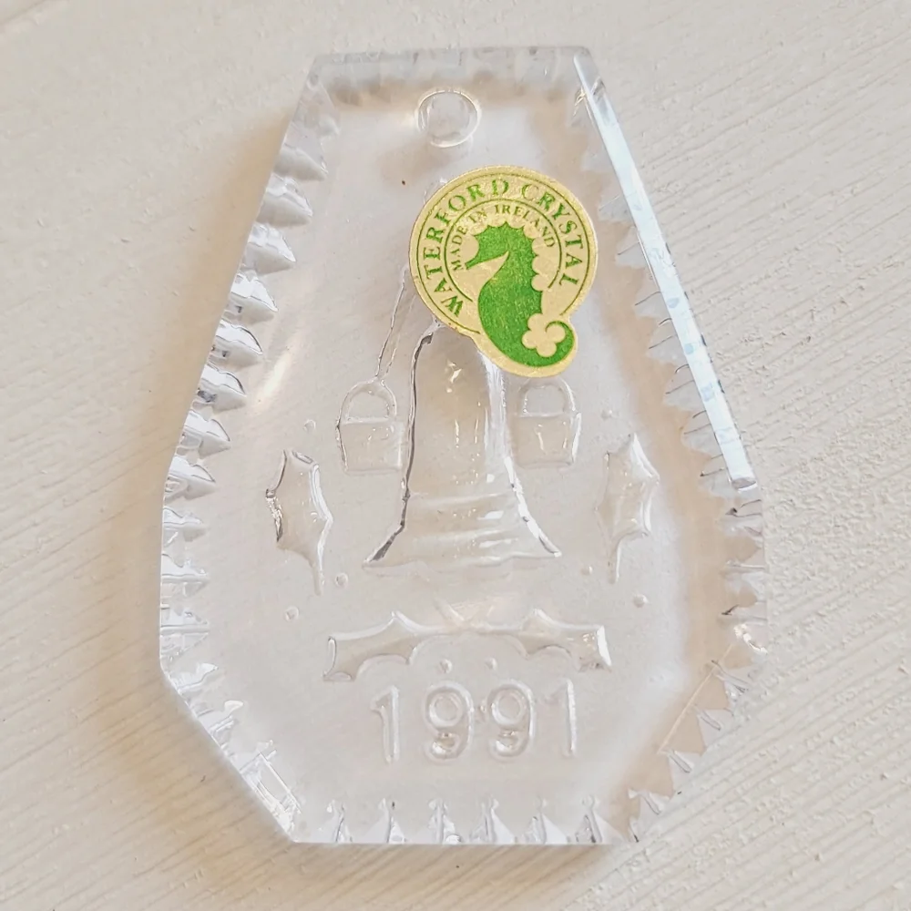 Vintage Waterford Crystal 1991 Christmas Ornament